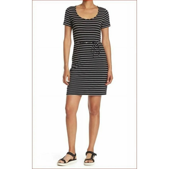 Calvin Klein stripped jersey dress size 8 - Picture 1 of 6